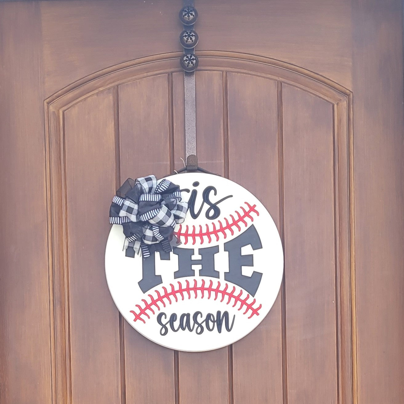 Baseball Tis' the Season Door Hanger